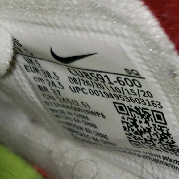 Nike Air Force 1 Shadow Low Trainers UK5/US7.5/EU38.5 CU8591-600 Orange Pearl - Picture 7 of 7